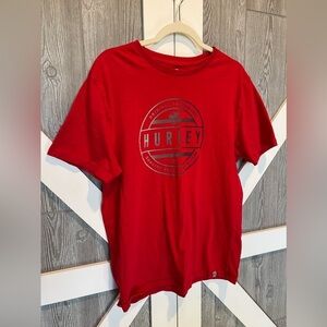 BAG159. Hurley Red/Gray/Silver Mens Graphic Tee M